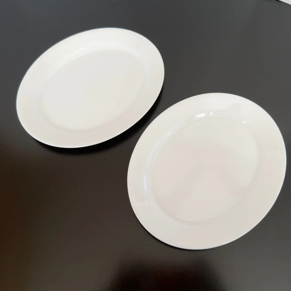 2X Corelle Small Oval Serve Platter 9.5 inch White Excellent Vitrelle USA Made
